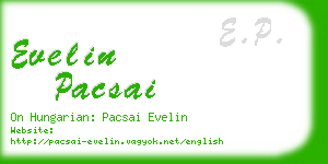 evelin pacsai business card